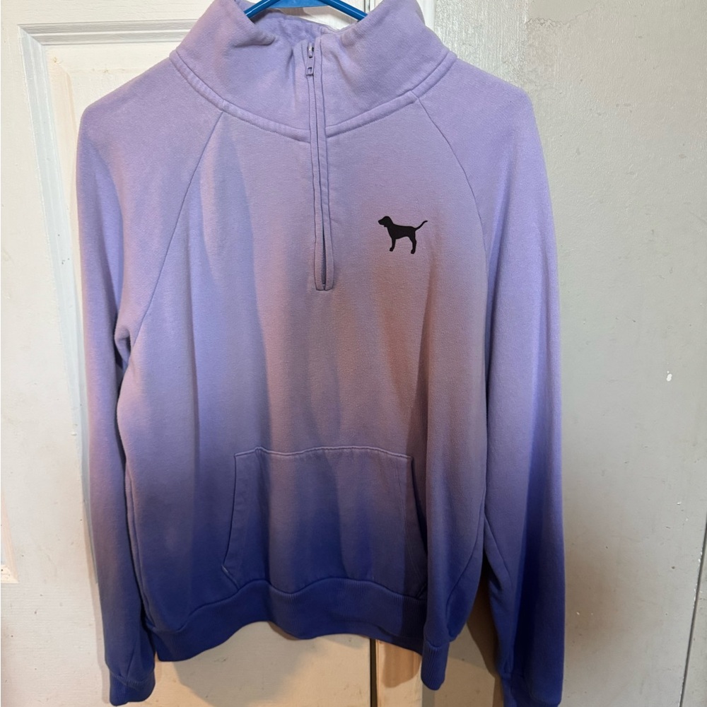 PINK Victoria's Secret Lavender Quarter-Zip Pullover
